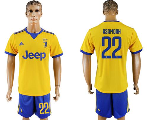 Juventus #22 Asamoah Away Soccer Club Jersey